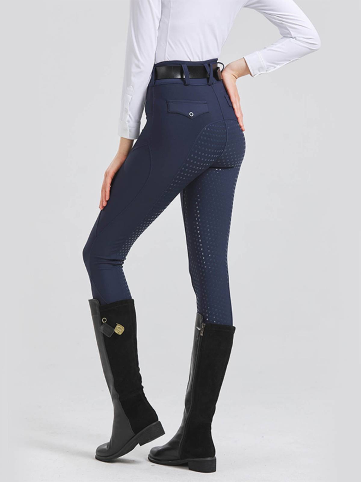 Summer silicone equestrian pants riding pants female high waist horsema pants summer breathable full silicon glue riding pants h equisto clothing