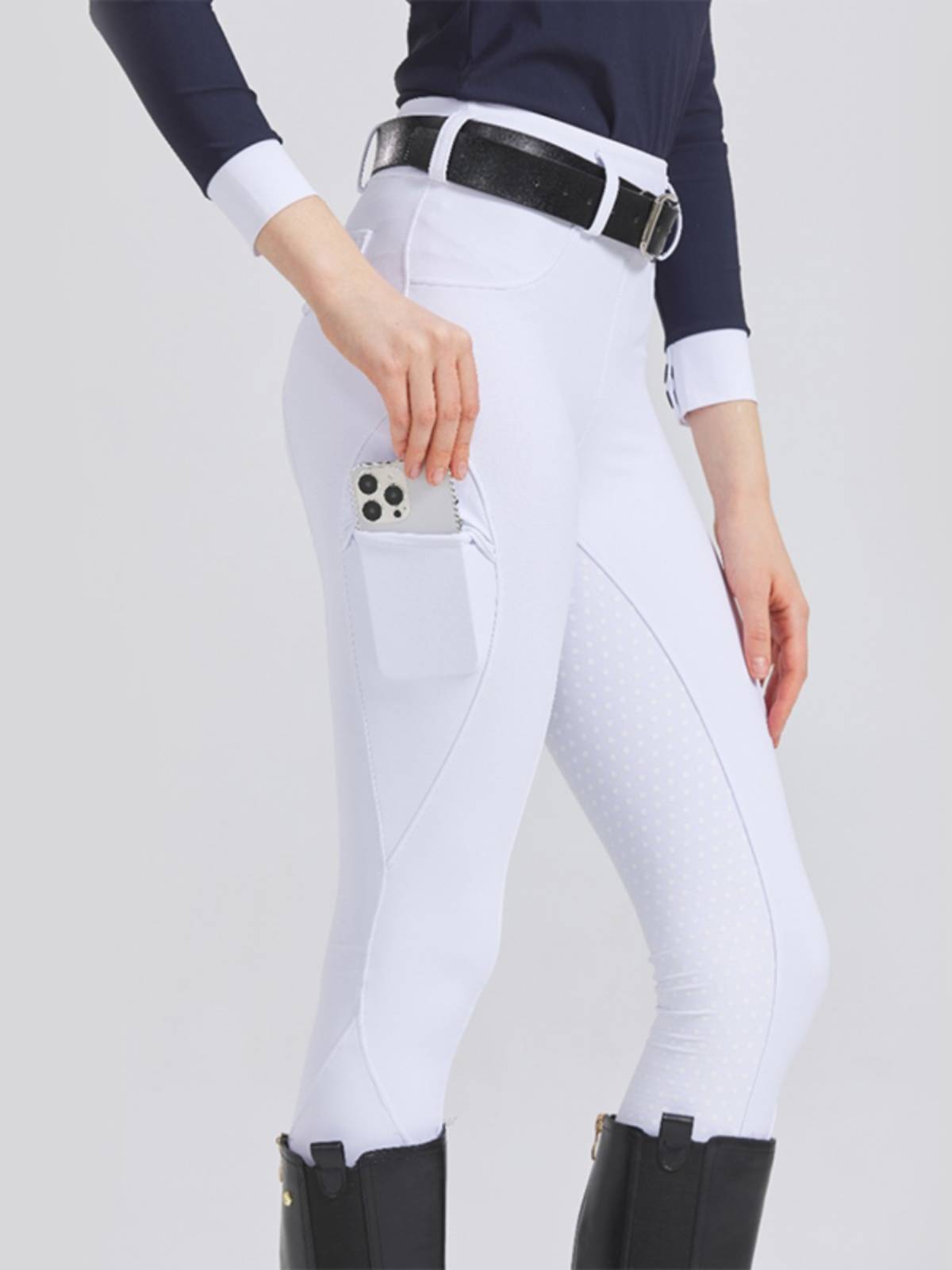 Summer silicone equestrian pants riding pants female high waist horsema pants summer breathable full silicon glue riding pants h equisto clothing