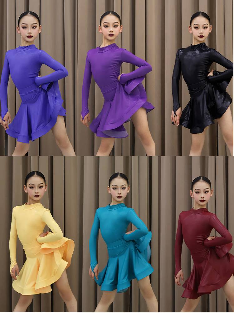 Red Dance Music Latin Dance Girls' Professional Regulations for Competition 2024 New Spring and Summer Practice Server Performance Services