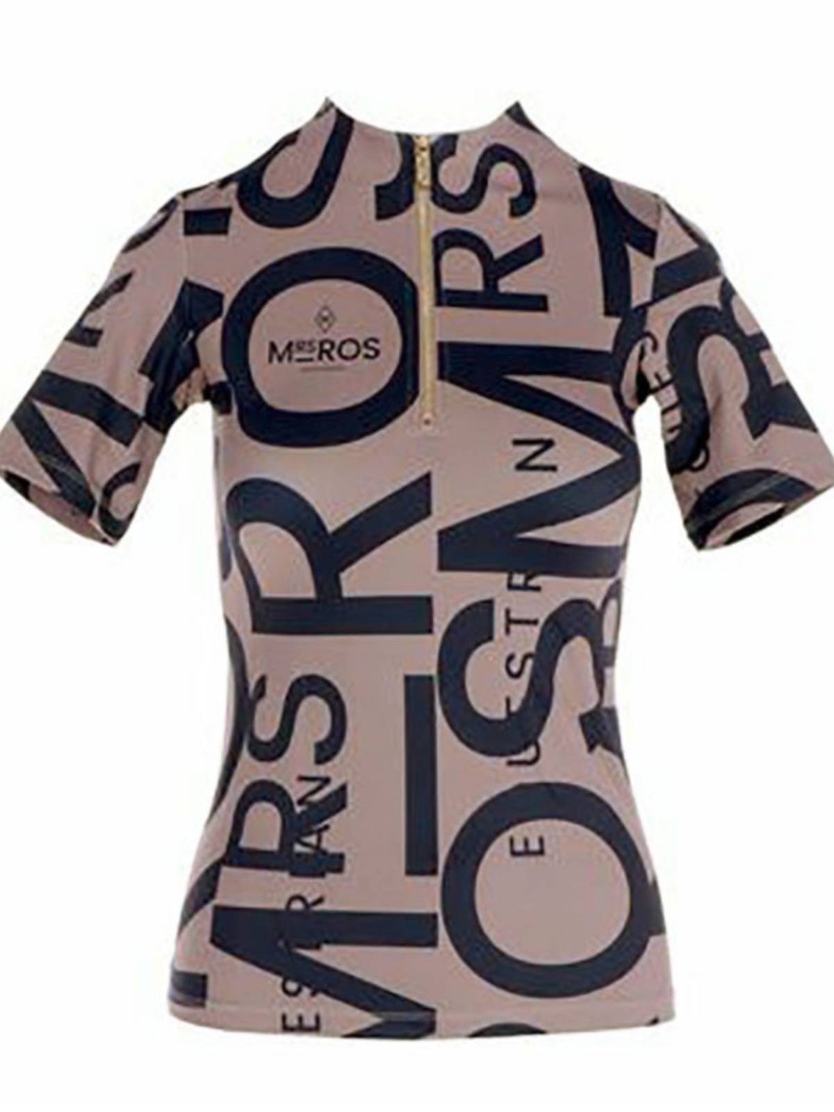 Original Single Professional Equestrian Cavaliers Ms. Short -sleeved T -shirt Slim Semi -Small Zipper Correction Big Ride
