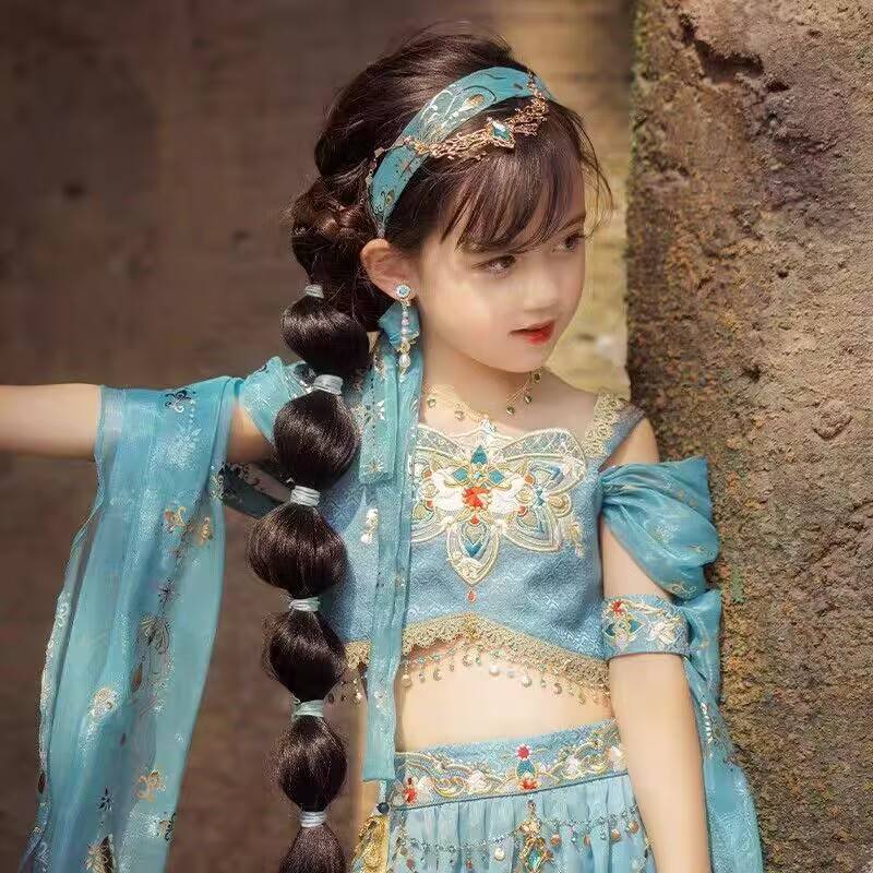 Girls Hanfu Summer New Children Jasmine Princess National Storm Performance Skirt Little Girls Exotic Set