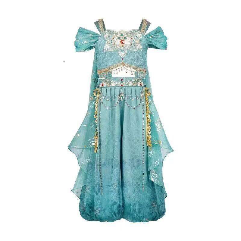 Girls Hanfu Summer New Children Jasmine Princess National Storm Performance Skirt Little Girls Exotic Set
