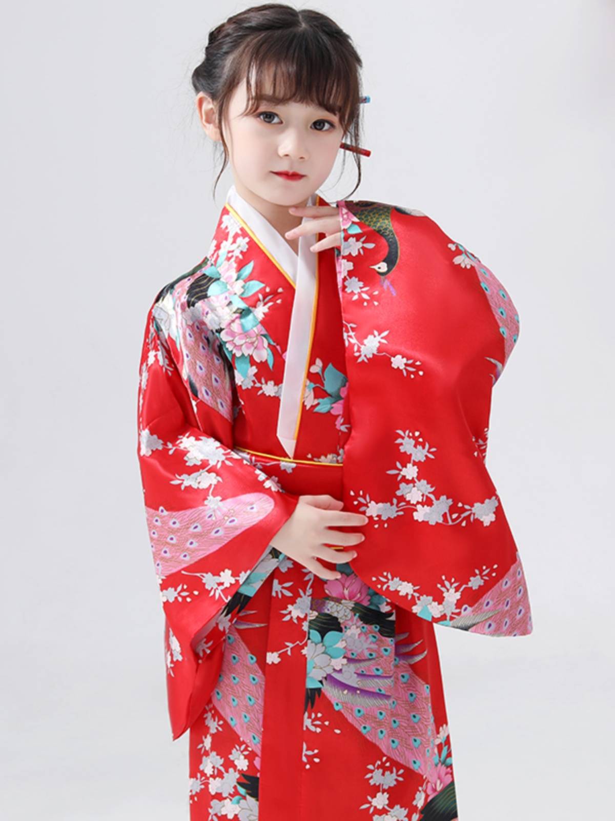 Costume Japanese children's kimono men and girls ethnic yukata Halloween student chorus performance dance performance clothing
