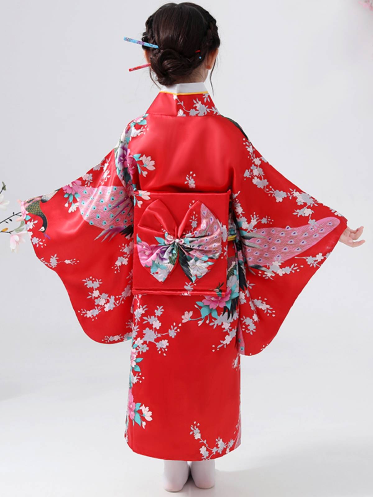 Costume Japanese children's kimono men and girls ethnic yukata Halloween student chorus performance dance performance clothing