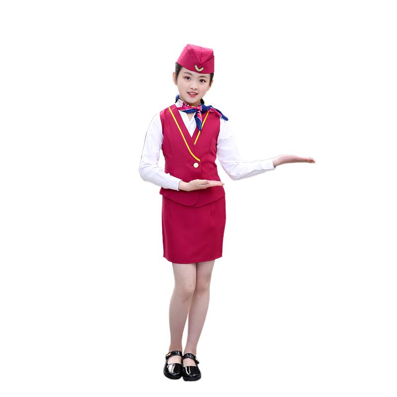 Children ’s flight attendant service for boys and girls, young pilots, pilot uniforms children's aviation photography plane performing clothing