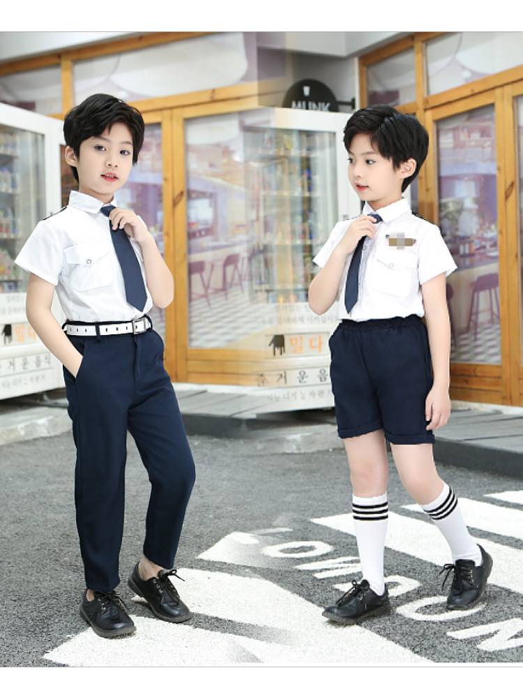 Children's Little Navy Performance Fiter Air Force Uniform Set Primary Student Chorus Games Performance Clothing