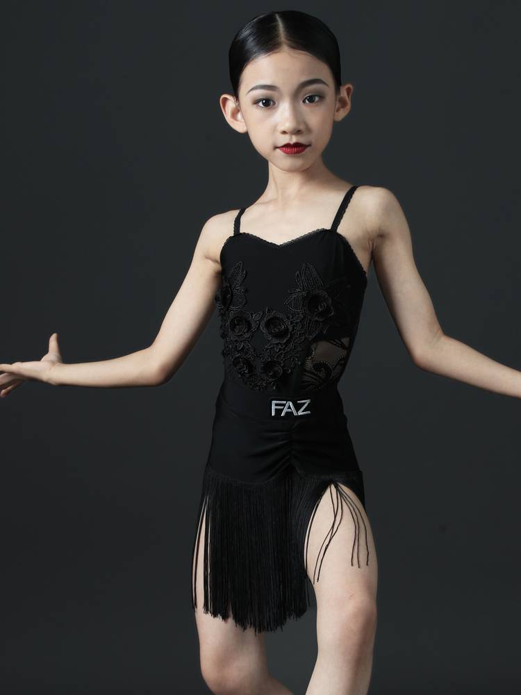 FAZ Summer Girl Latin Dance Server Performing Performance Performance Performance Server Latin Flowing Sutu Practice Clothing