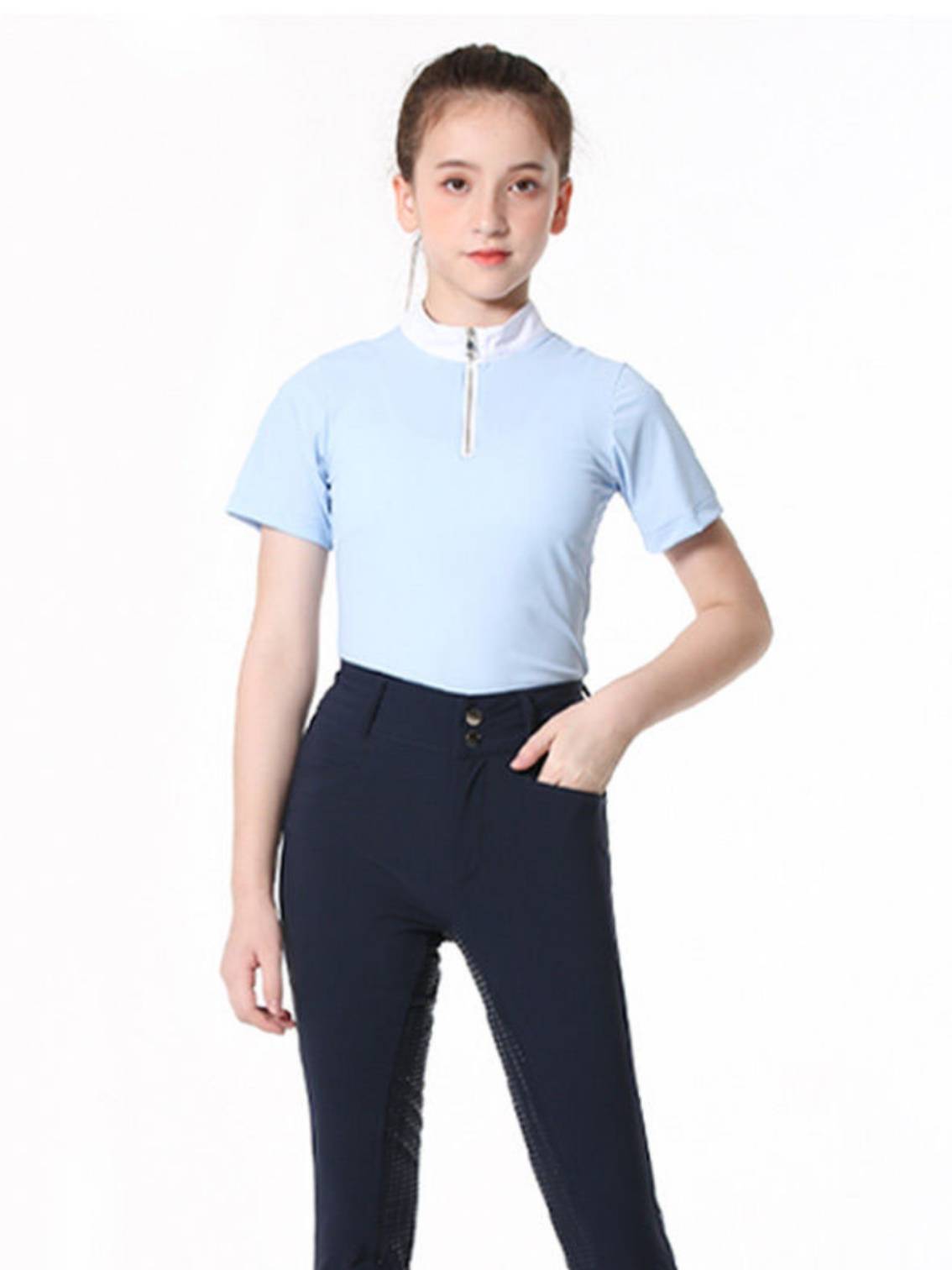 Summer Children's Speed Silicon Gas Riding Pants Equestrian Horse Pants White Race Pants Rider Horse Pants Riding Women