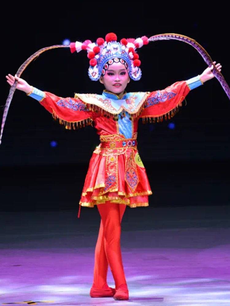 Children's Peking Opera Opera Performance Service Qinyuan Chunxue Dance Cosmetic Mulan Sword General Malan General Performance Service
