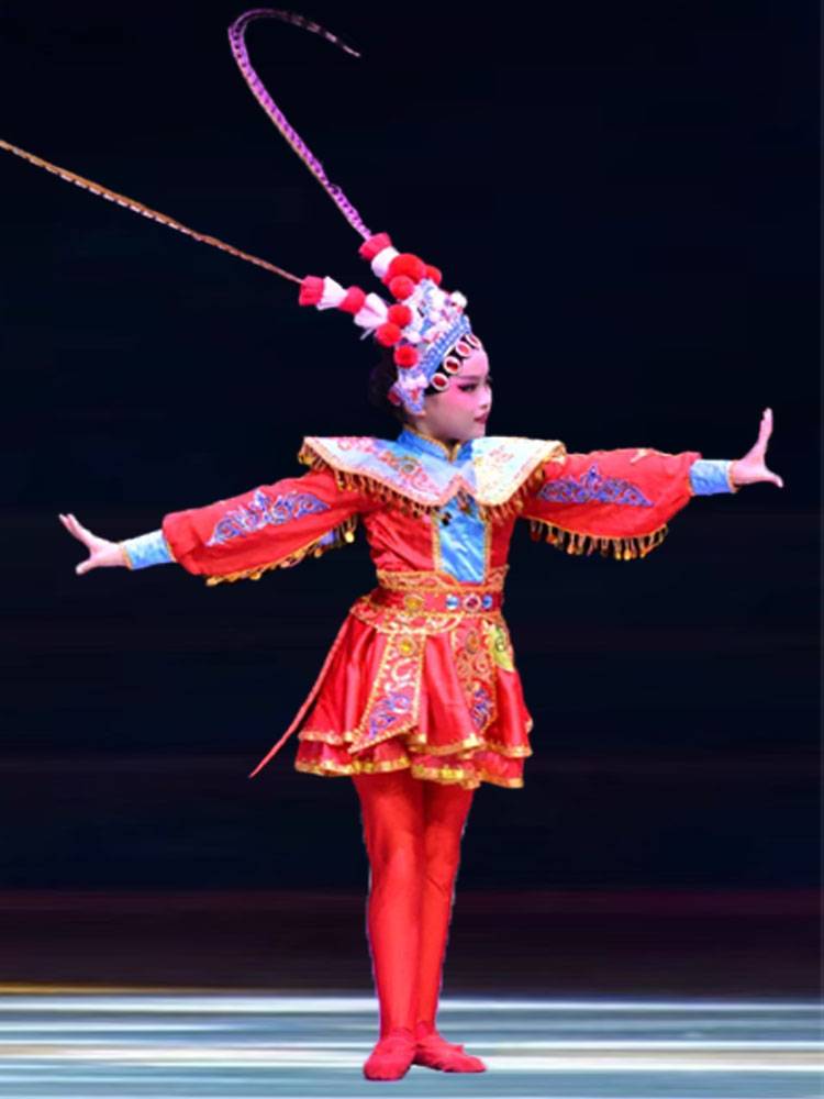 Children's Peking Opera Opera Performance Service Qinyuan Chunxue Dance Cosmetic Mulan Sword General Malan General Performance Service
