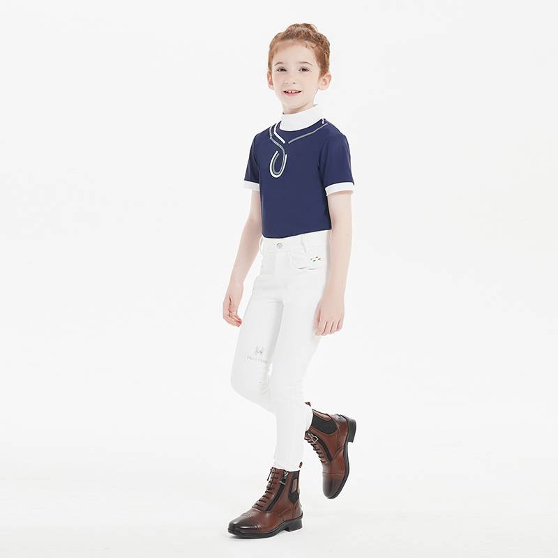 Hello horse equestrian horses horsema pants children's slim -fitting elastic Korean fabric riding pants equestrian equipment