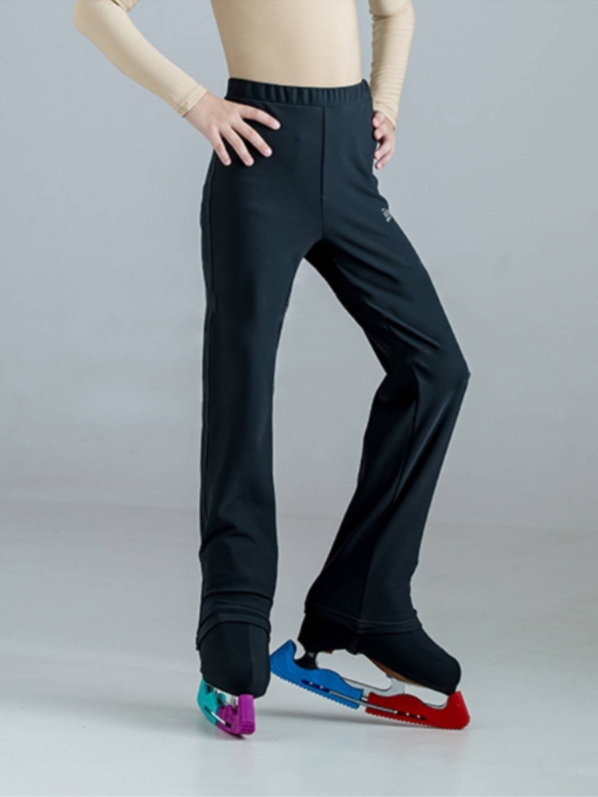 Children's figure skating training pants adult skating clothing performance suit flower skating pants skate pants training service boys summer