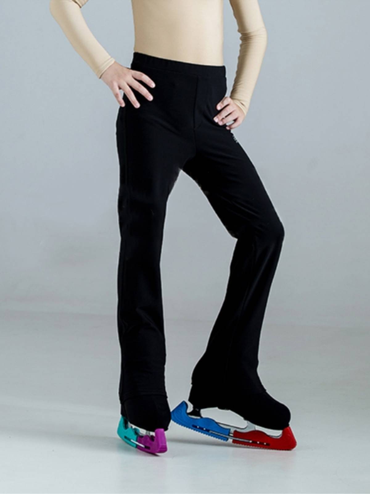 Children's figure skating training pants adult skating clothing performance suit flower skating pants skate pants training service boys summer