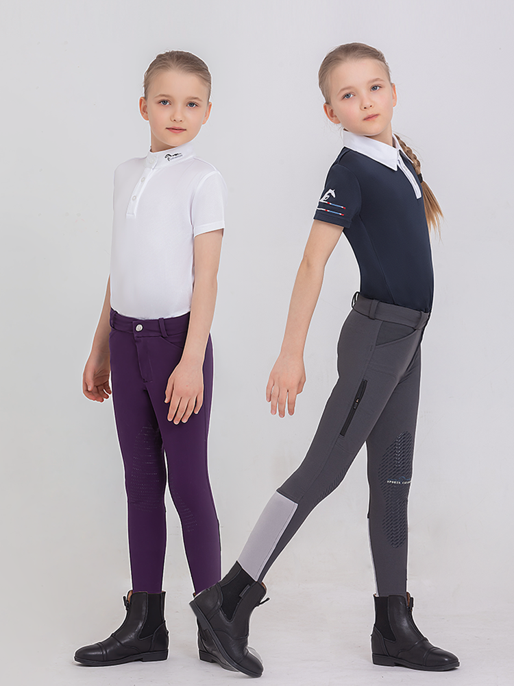 Cavassion-luxury summer equestrian T-shirt male girl equestrian competition white T-shirt 8102067