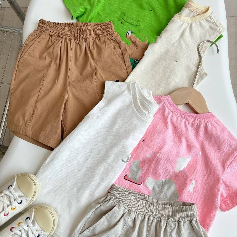 Lobn17 one clothes three wearing boys and girls T -shirt suits