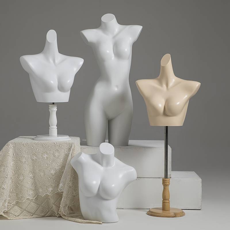 Underwear models with female men's half -bodies, branched pants plastic human body window display display shelf bra models