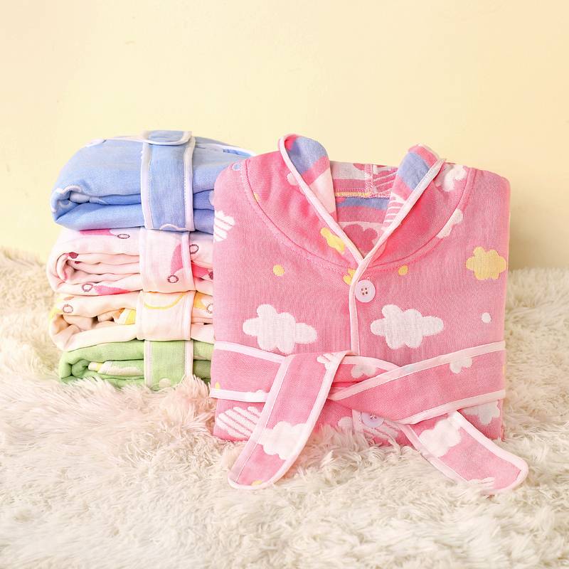 Children's bathrobe pure cotton gauze, wig, water, water, towels, boys, girls, swimming bath towels, cloak, yukata