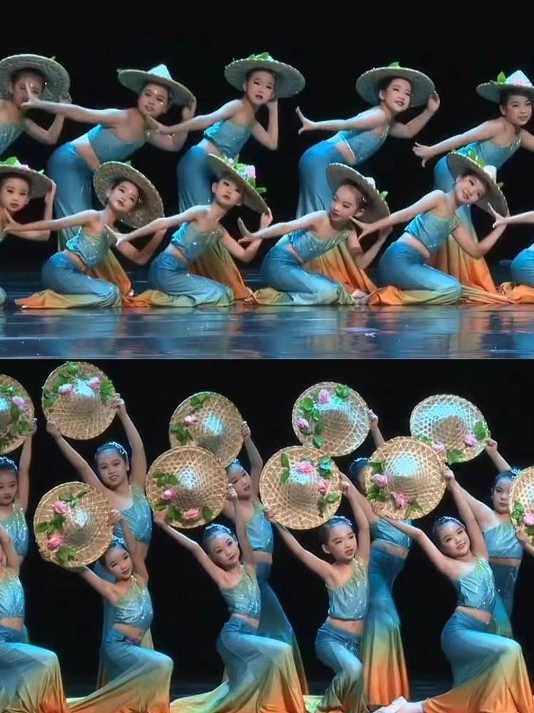 2024 New Children's Dai Dai Dance Clothing Performance Female Yunnan Peacock Dance Bags Hip Fish Tail Skirts
