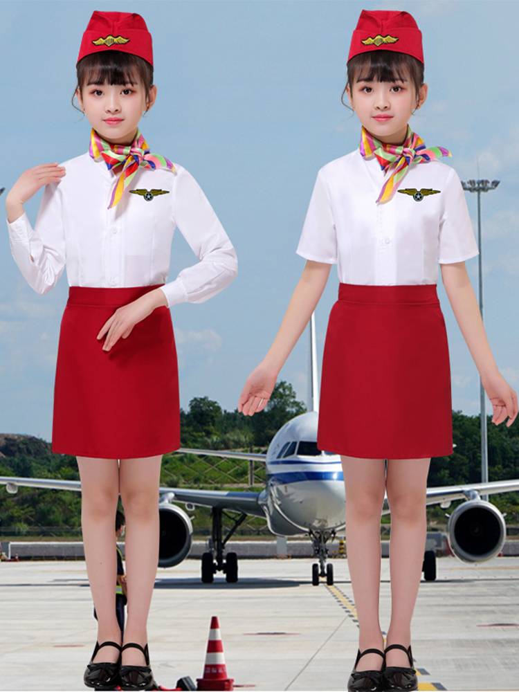 Children Captain Air Sister Uniform Male and Children's Elementary School Airlines Airlines Pilot Show Performance Professional Clothing