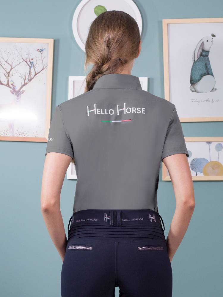 Hello Horse Equestrian Wet, Speed -up Equestnically Equestnium Together T -shirt Short -sleeved Sunshine Summer Riding Clothing