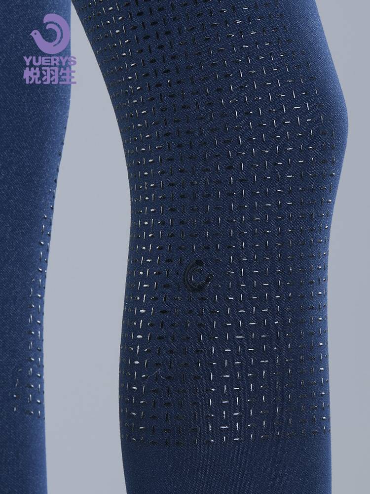 Yue Yusheng denim trousers Four Seasons Women's Equestrian Riding Pants Full Silicon Equestnicism Popular Denibar Equestrian Equipment