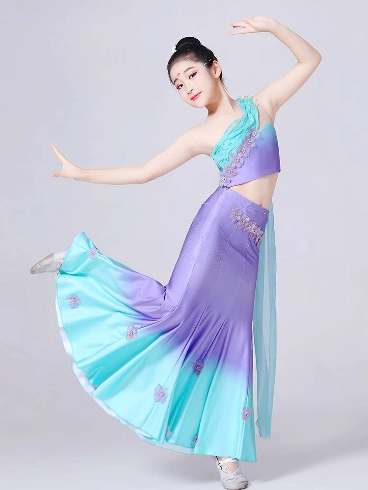 New Children's Dai Dance Performance Services Series Yunnan West Shuangda Na Nainer Peacock Dance Moon Dance Fish Tail Skirt