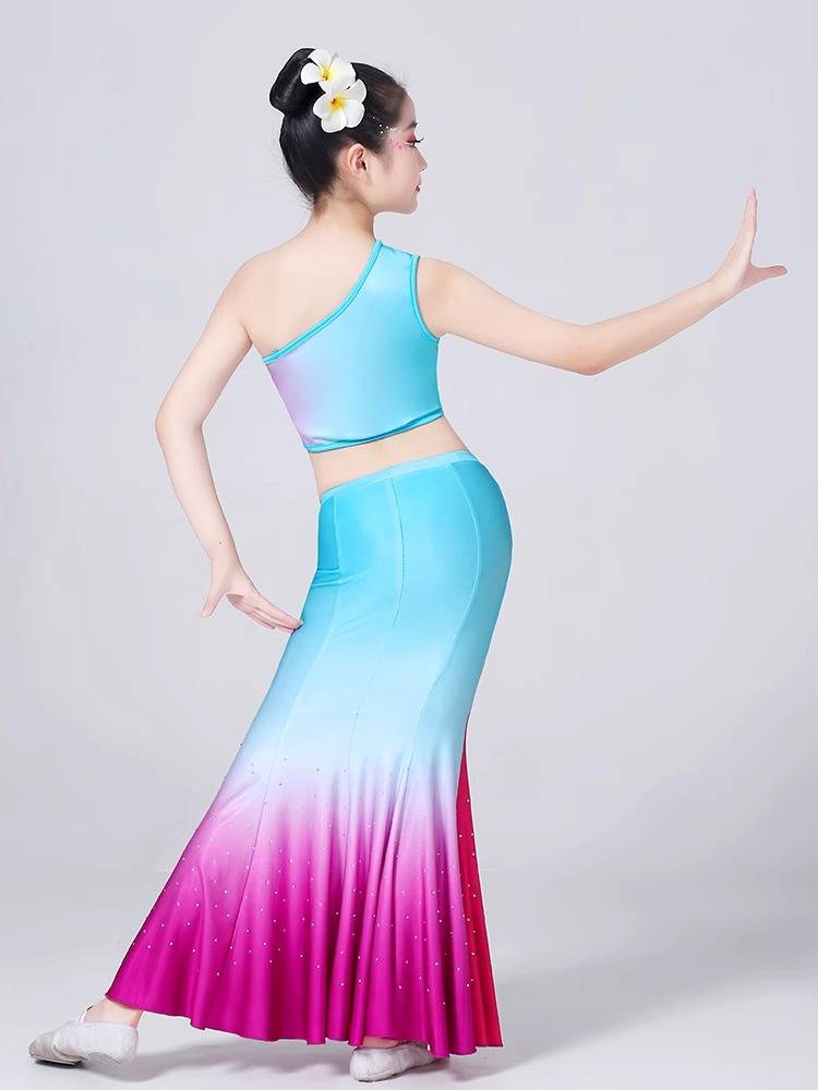 New Children's Dai Dance Performance Services Series Yunnan West Shuangda Na Nainer Peacock Dance Moon Dance Fish Tail Skirt
