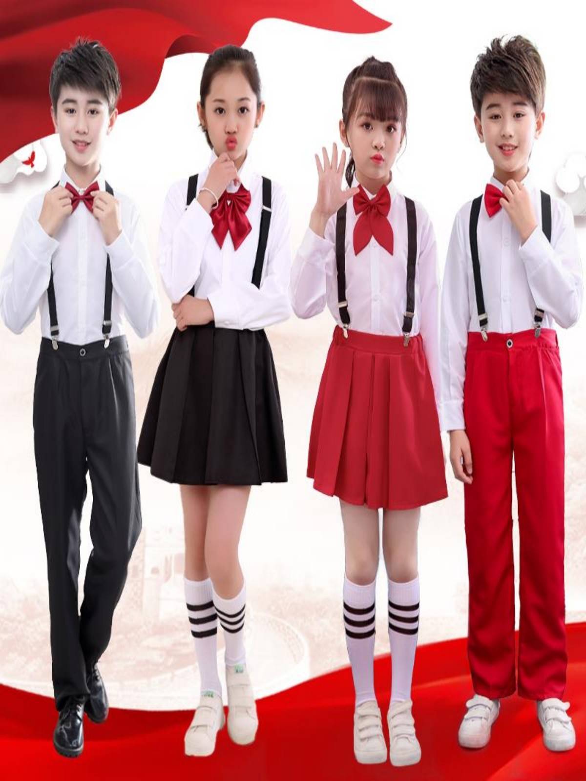 Children's dress set Kindergarten graduation performance back pants pants elementary school student chorus Liuyi children's performance clothing