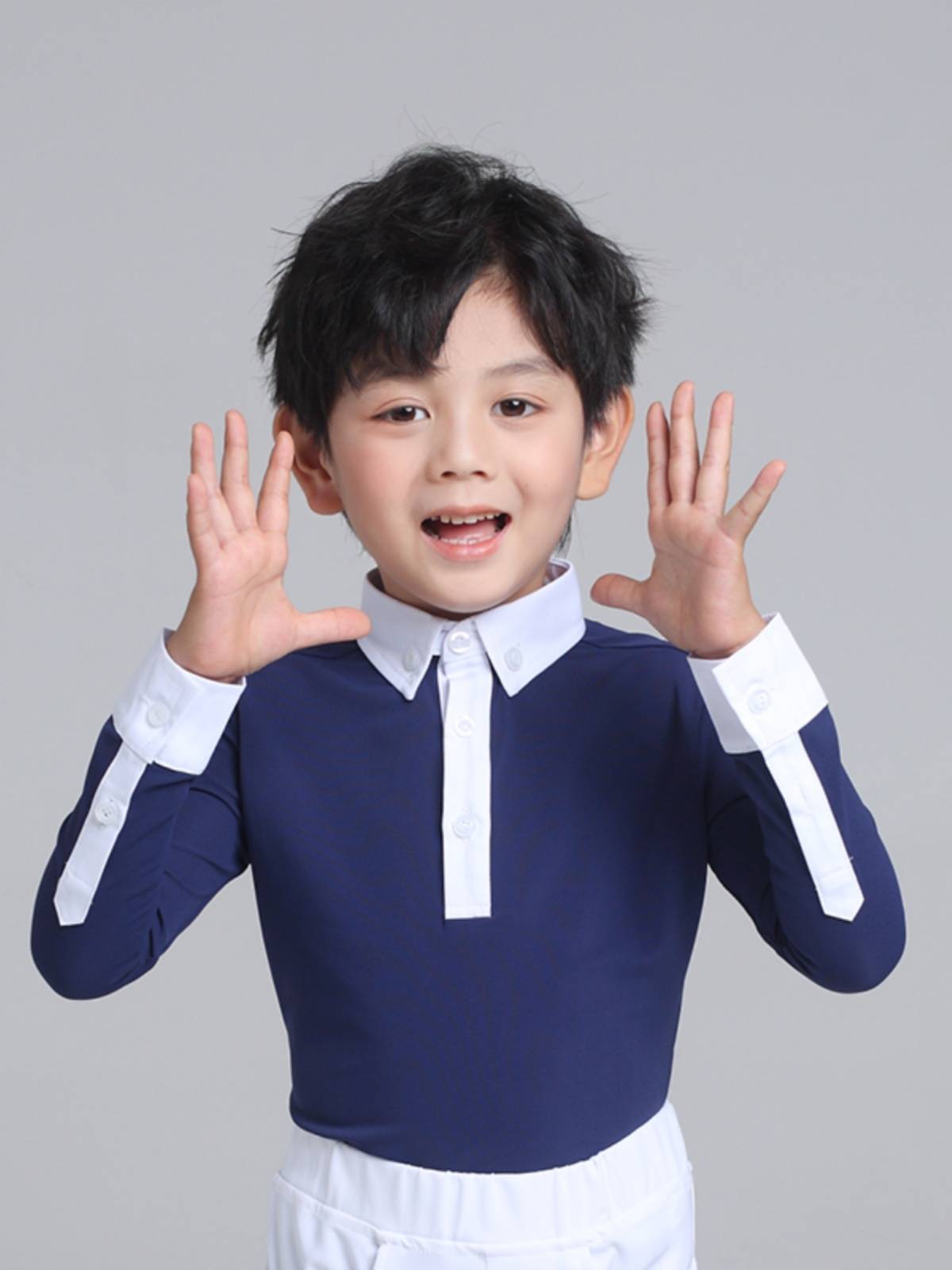 Children's equestrian long -sleeved T -shirt outdoor horse riding boys thin breathable speed dry riding T -shirt spring and summer equestrian top