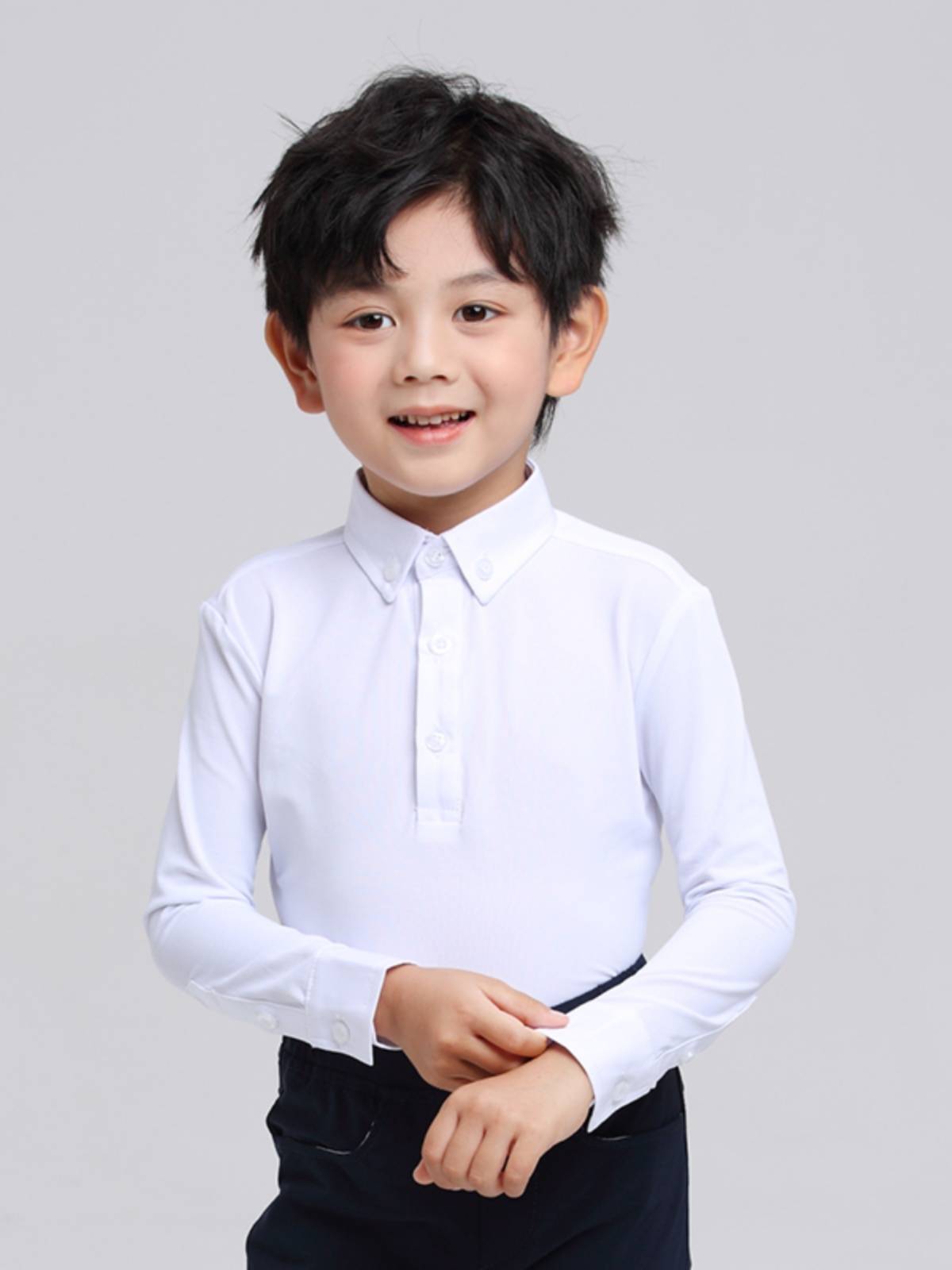 Children's equestrian long -sleeved T -shirt outdoor horse riding boys thin breathable speed dry riding T -shirt spring and summer equestrian top
