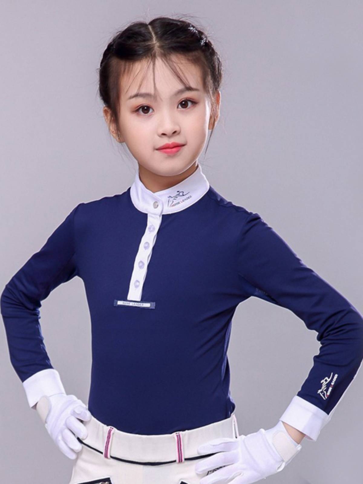 QUICK-DRYING CHILDREN'S LONG-SLEEVE T-SHIRTS, BOYS AND GIRLS IN HORSE-TIGHT CLOTHES