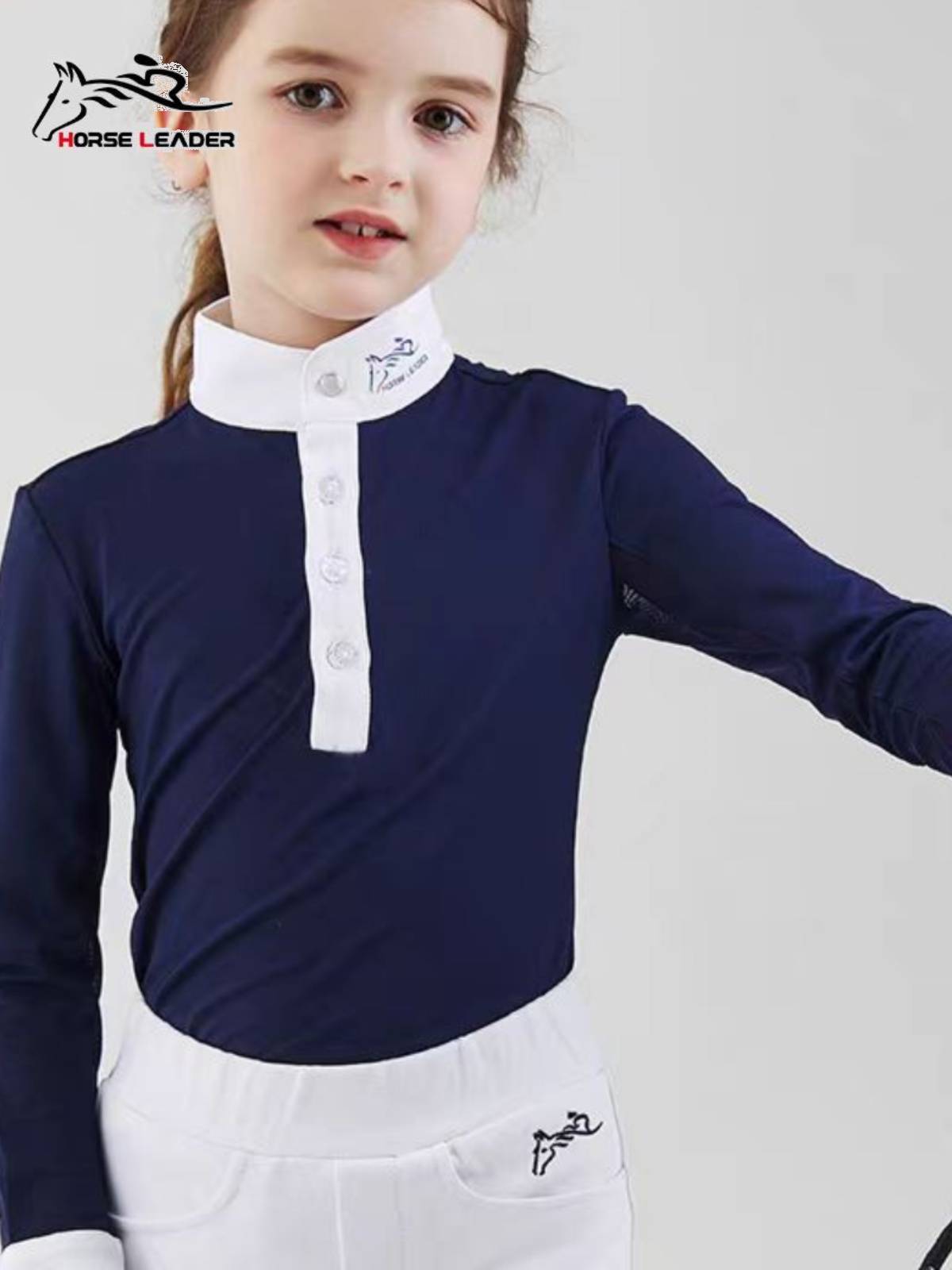 QUICK-DRYING CHILDREN'S LONG-SLEEVE T-SHIRTS, BOYS AND GIRLS IN HORSE-TIGHT CLOTHES
