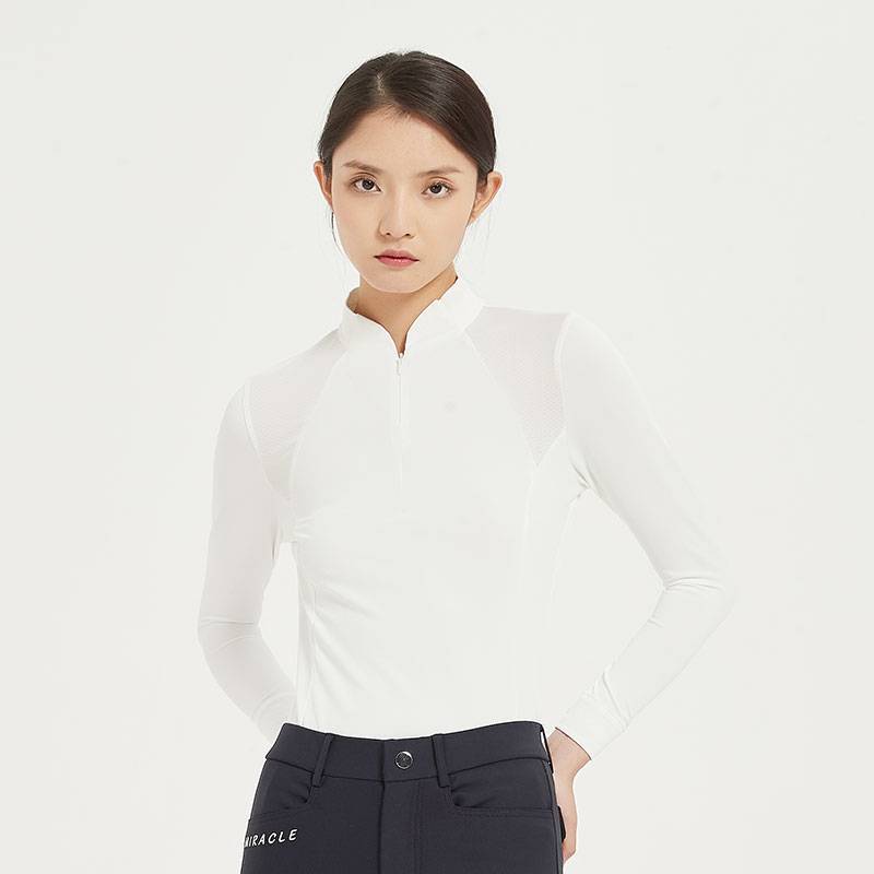 Adult women's equestrian long -sleeved T -shirt Equestrian clothing knight equipment riding training sunscreen and breathable equestrian top
