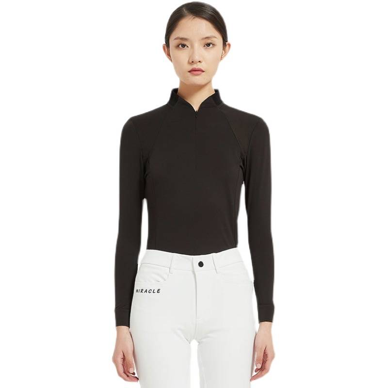 Adult women's equestrian long -sleeved T -shirt Equestrian clothing knight equipment riding training sunscreen and breathable equestrian top