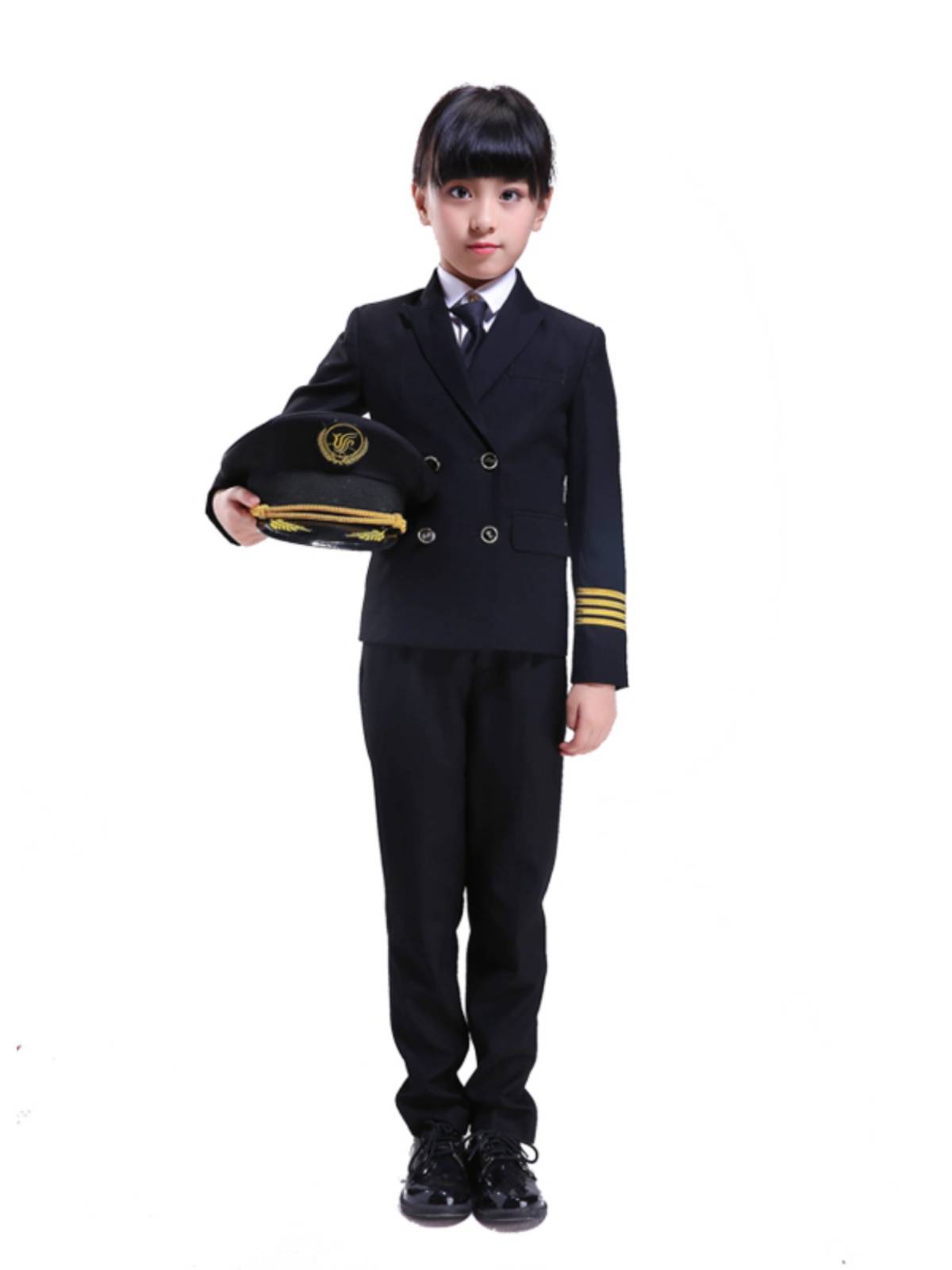 Children's pilot captain performed aircraft engineer boys and girls performing the Chinese captain service children's stage clothing