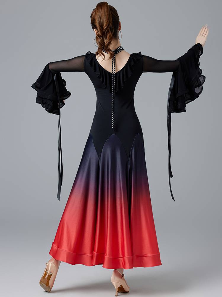 Modern dance skirt 2024 new national standard Walz inter -friendly clothing professional competition table performance big shift dress