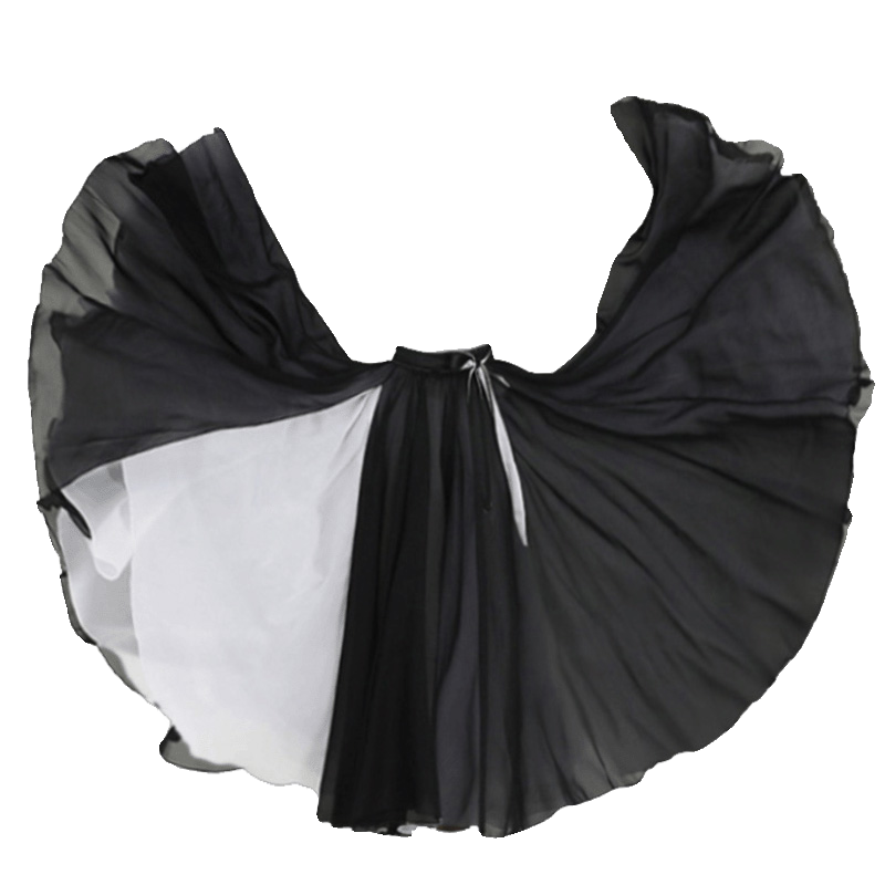 Children's 720 -degree big skirt double -sided wearing classical dance national modern dance performance practice half -body skirt