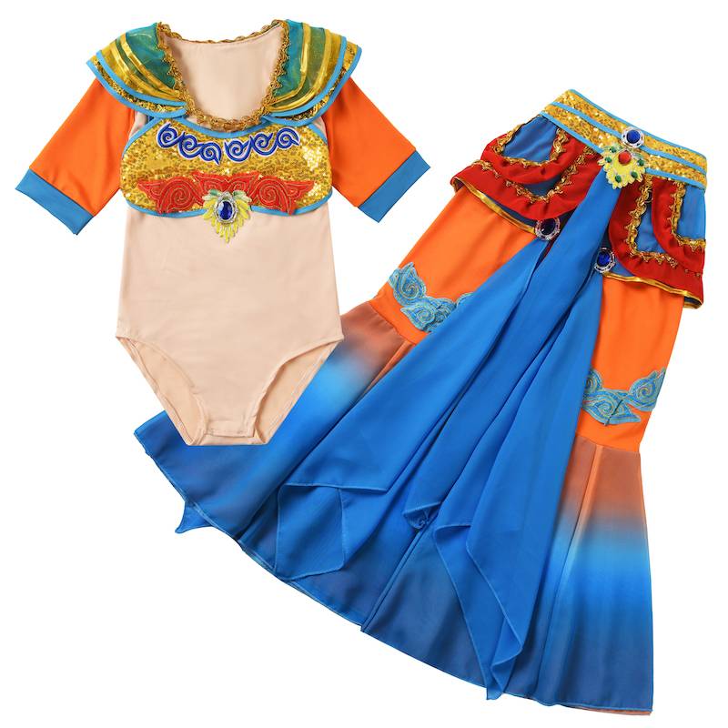 Children Dunhuang Feitian Dance Clothing Performance Service Girls' elegant Chinese style classical dance rebound pipa performance suit