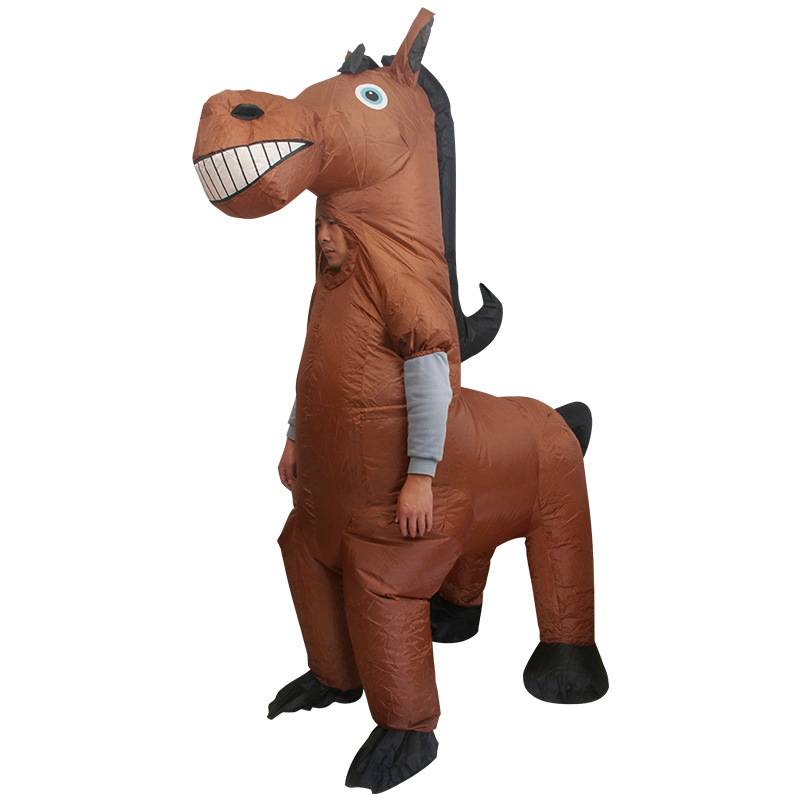 Cross-border brand-new Halloween horse-inflated walk-in pony stage performing giraffe-inflated