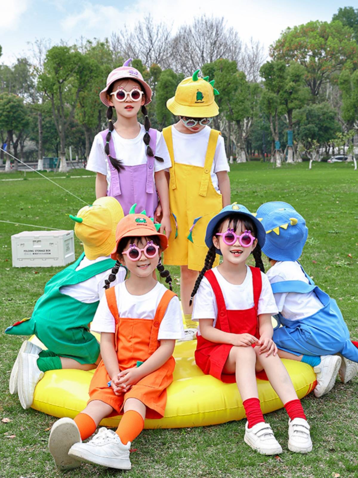 Liuyi Kindergarten Performance Server Candy Color Belt Pants Boys and Graduate Graduation Class Children's Dance Cute Performance Service