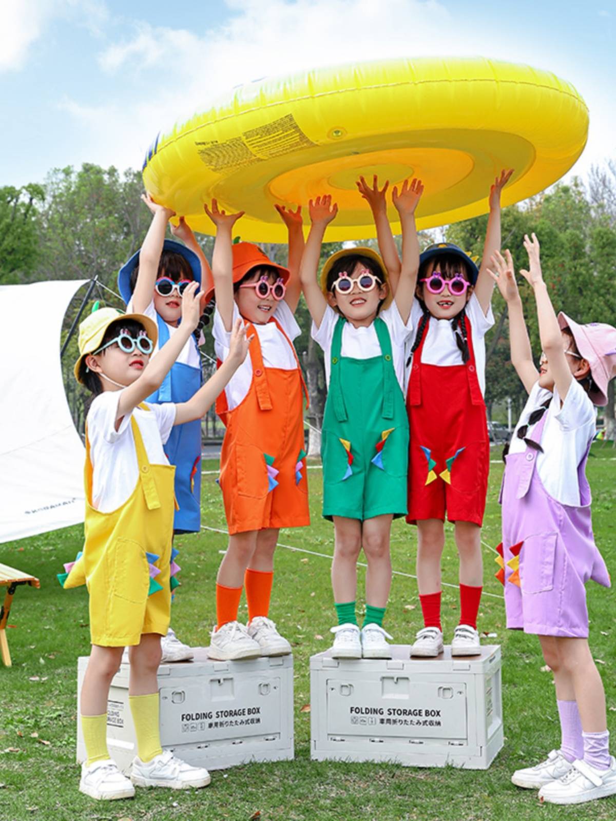 Liuyi Kindergarten Performance Server Candy Color Belt Pants Boys and Graduate Graduation Class Children's Dance Cute Performance Service