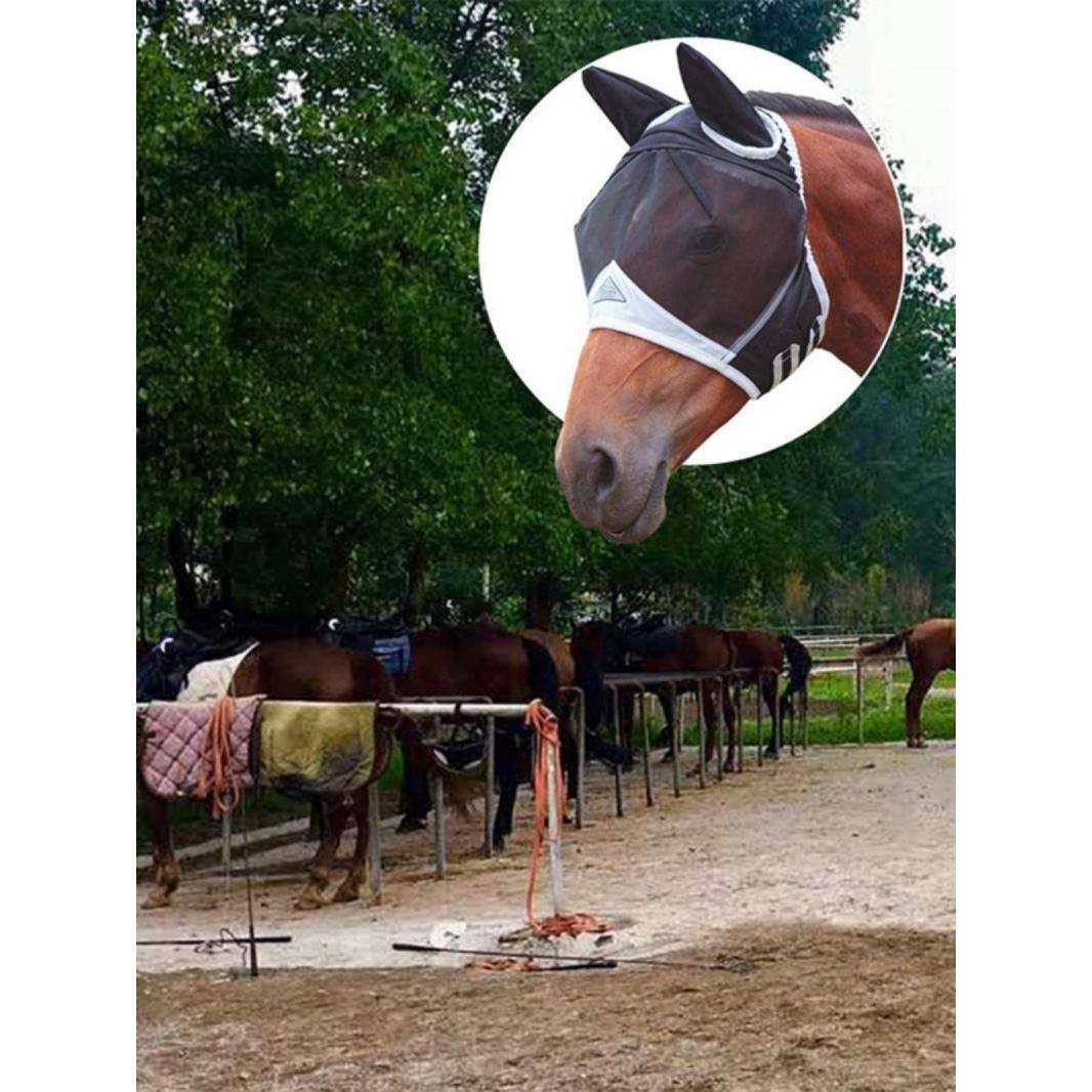 The new horse mask anti -mosquito horseshop horsepower face -breathable horses horses mask equestrian supplies horses