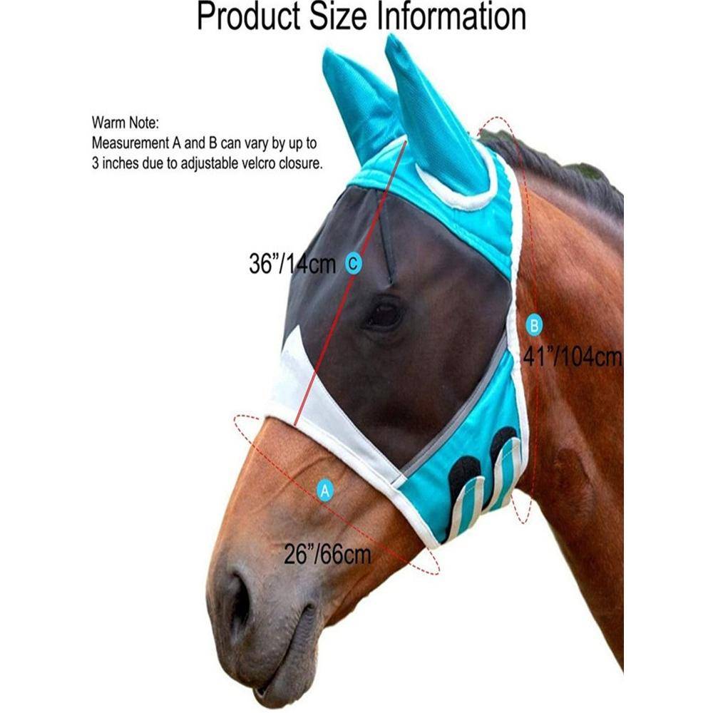 The new horse mask anti -mosquito horseshop horsepower face -breathable horses horses mask equestrian supplies horses