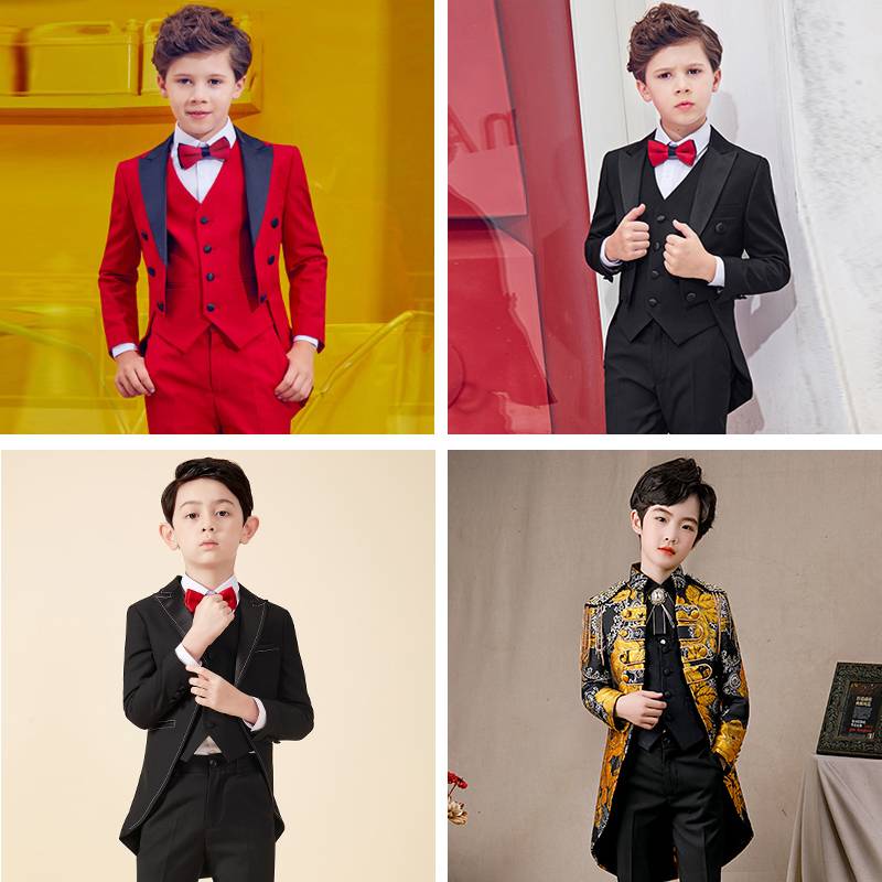 Children's suit Swallowtail Performance Dress in Da Children's Piano Table Performance Moderator Clothing Boys Boy suit Set