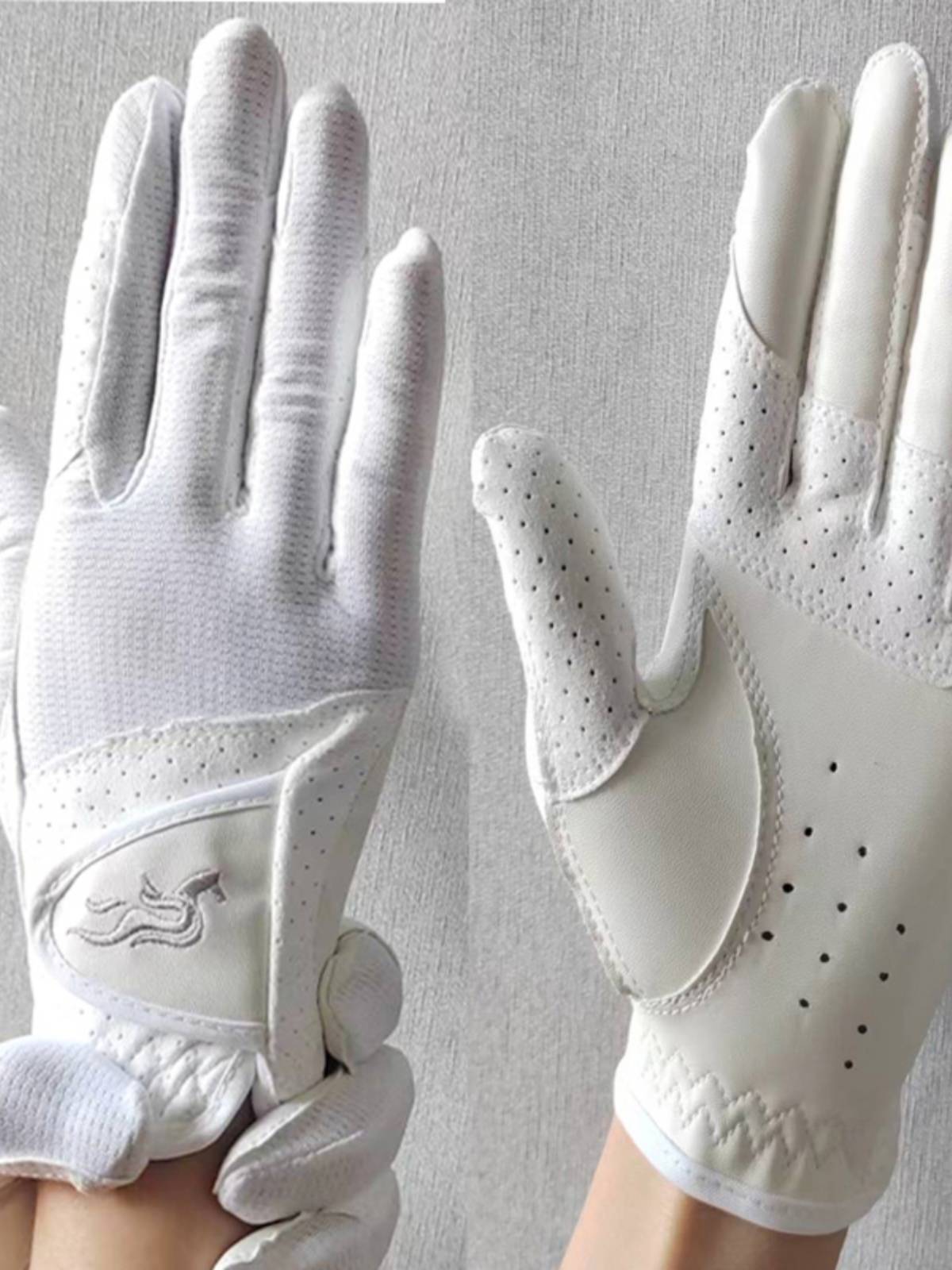 Summer riding gloves silicone equestrian gloves, non -slip, wear -resistant white competition gloves, children's riding gloves adult