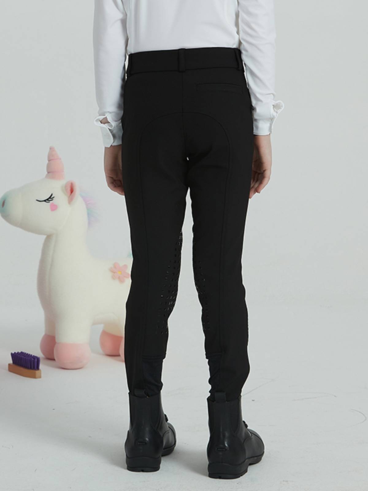 EPONA Children's Half Paste Pants Junior Horse Racing Pants Silicon Glores Anti -Slip Cavaliers Clothing Equestrian Sports Gift Box