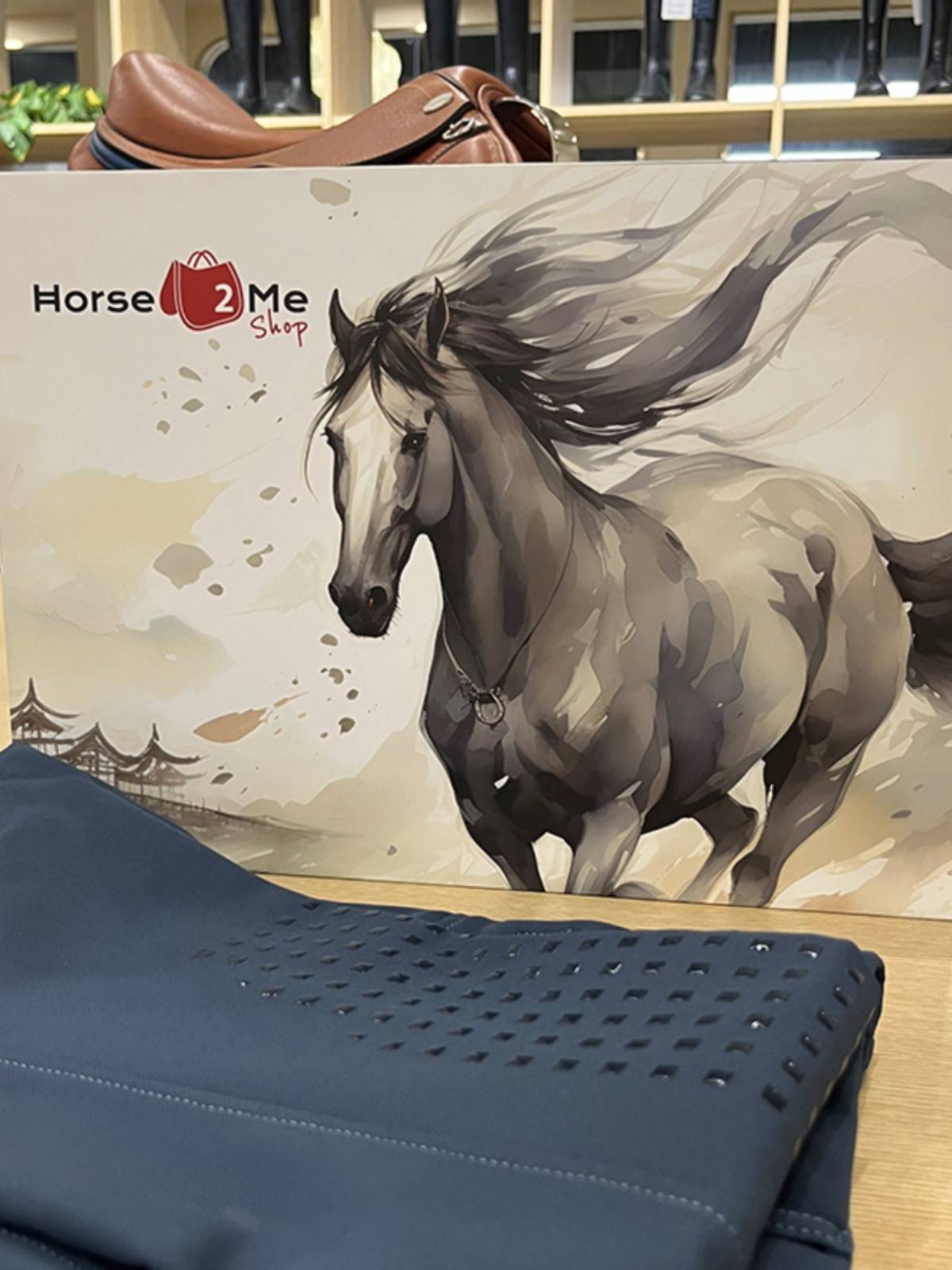 EPONA Children's Half Paste Pants Junior Horse Racing Pants Silicon Glores Anti -Slip Cavaliers Clothing Equestrian Sports Gift Box