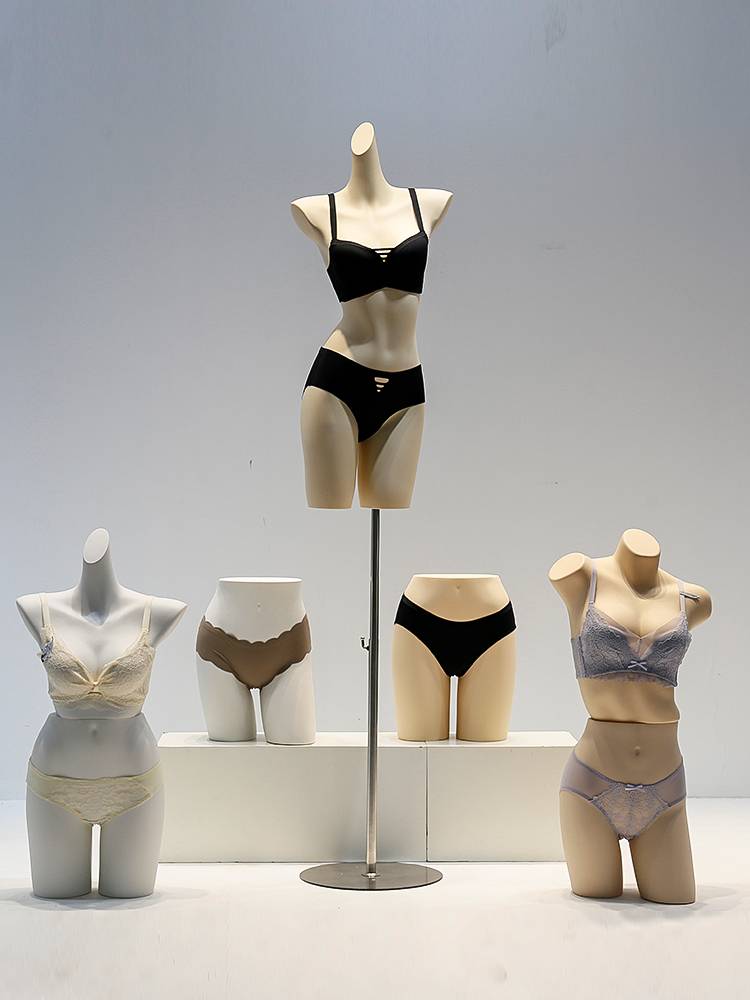 Underwear model showing the men's and women's half body gathered bras and panties model shelf fake human model props breast mold