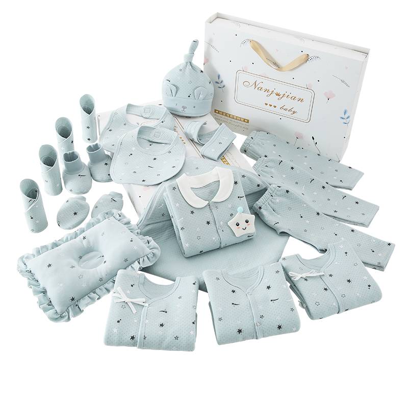 Newborn baby clothes autumn and winter sets of cotton gift box newborn birth baby full moon supplies meeting gift