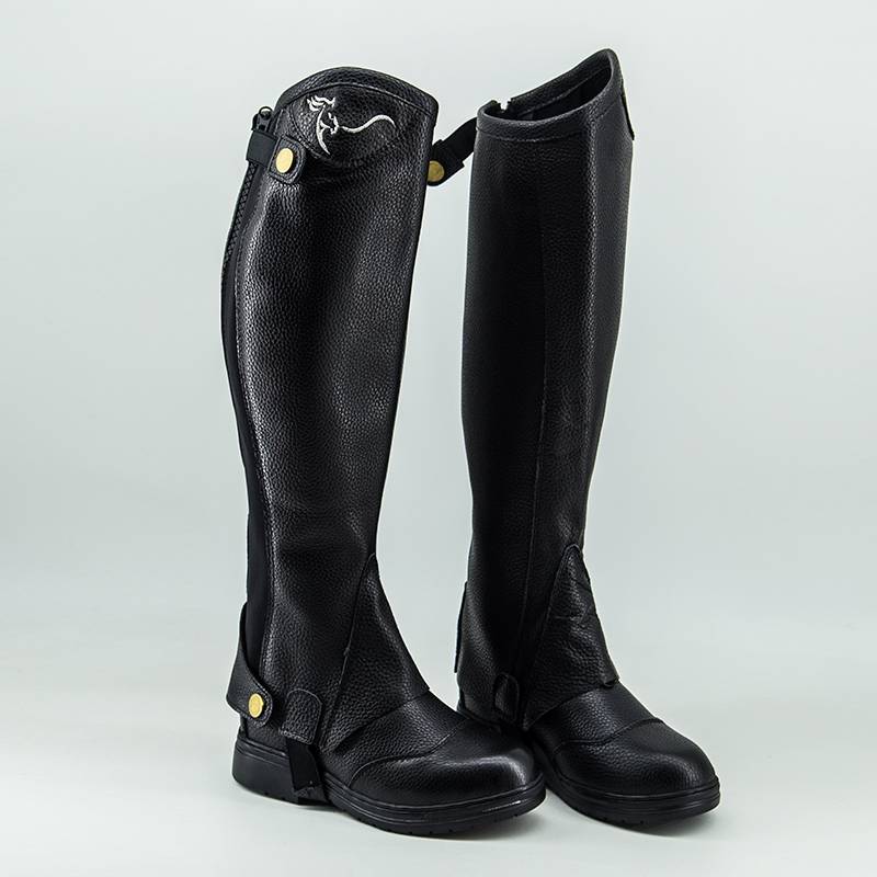 Professional equestrian leg protection adult children riding equipment header cowhide anti -slip, abrasion -resistant riding horse -legged knights